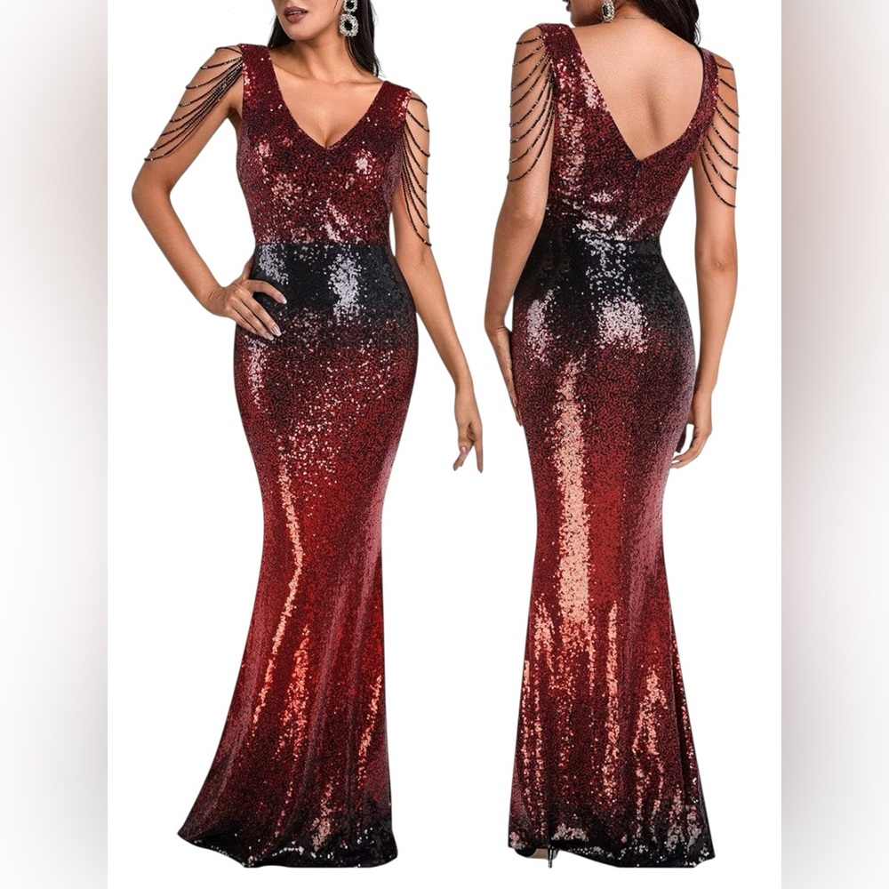 Platlogy, Mermaid Sequence Maxi Gown - Picture 13 of 13
